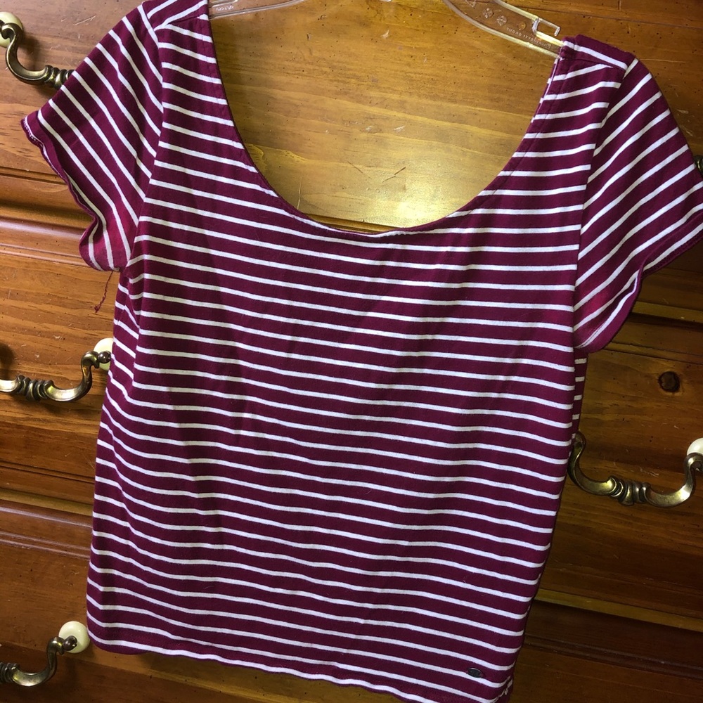 Striped American Eagle Crop Top